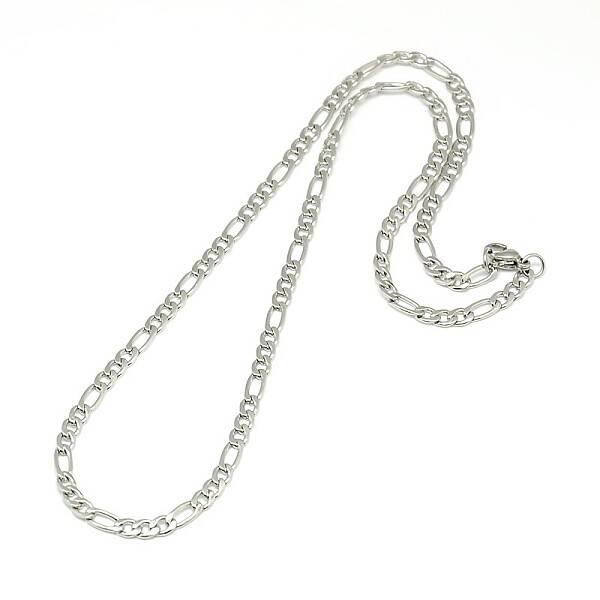 Tarnish Resistant 304 Stainless Steel Figaro Chain Necklace Making