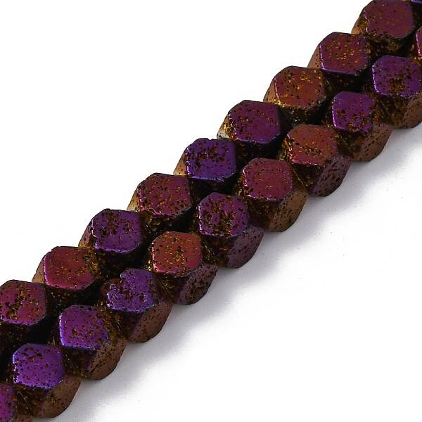 Electroplated Natural Lava Rock Beads Strands