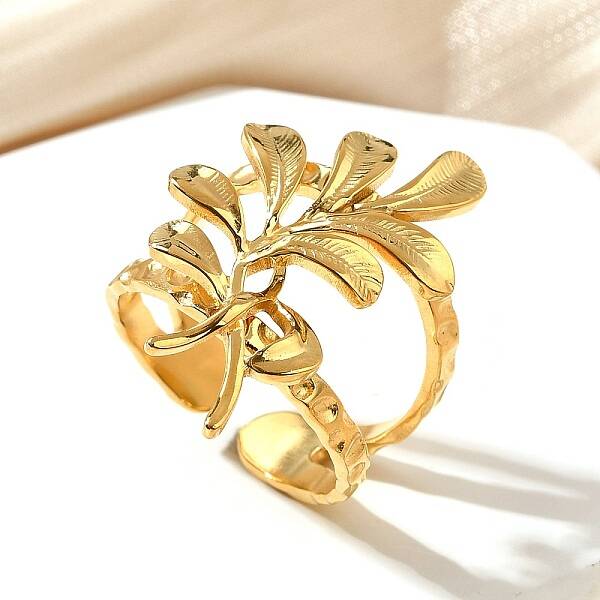 304 Stainless Steel Open Cuff Ring for Women