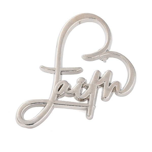 Faith Theme Zinc Alloy Brooch