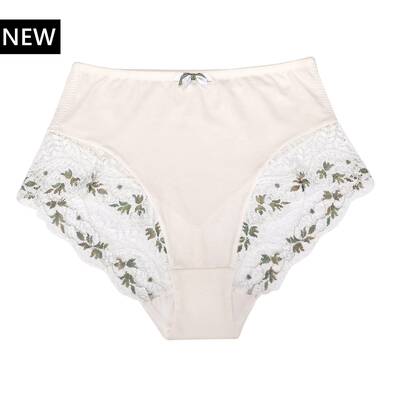 Nova - High Waisted Silk & Organic Cotton Full Brief | Size: 8