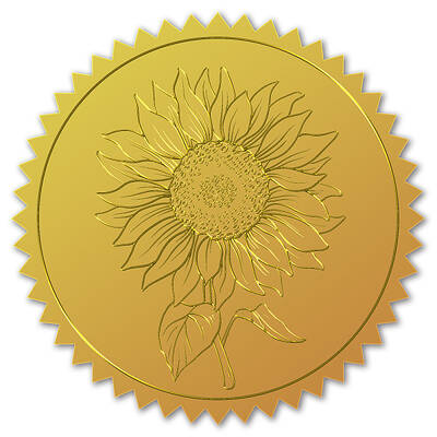 Self Adhesive Gold Foil Embossed Stickers