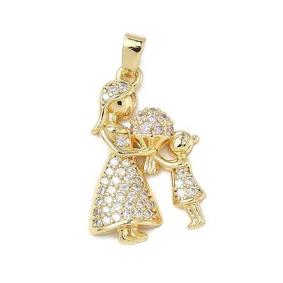 Brass Micro Pave Cubic Zirconia Pendants