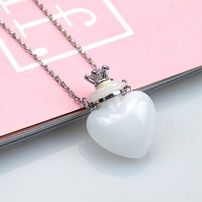 Lampwork Heart Perfume Bottle Necklaces