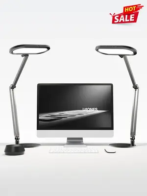 Double-Sided Home Office Lighting with Stand - EaseGlow H02