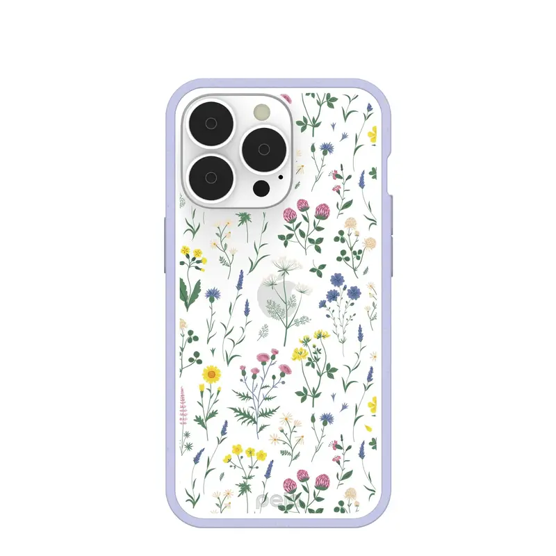 Clear Shadow Blooms iPhone 13 Pro Case With Lavender Ridge