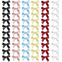 60Pcs 1.6x2inches Mini Cute Bow Hair Clips for Women Girls,Small Solid Color Hair Ribbon Alligator Clips Barrettes Pins Metal...