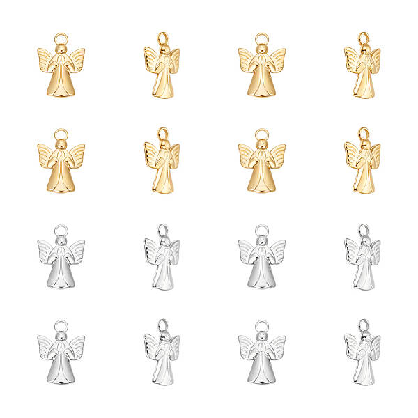 12Pcs 2 Colors Ion Plating(IP) 304 Stainless Steel Pendants