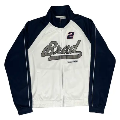 Brad Keselowski Nascar Track Jacket - Large White Polyester