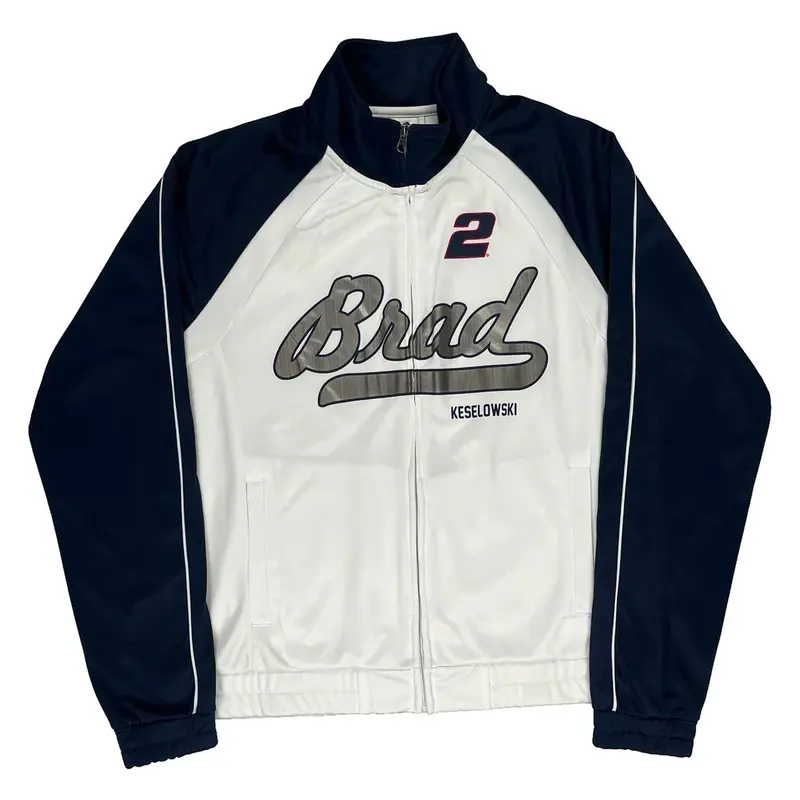 Brad Keselowski Nascar Track Jacket - Large White Polyester
