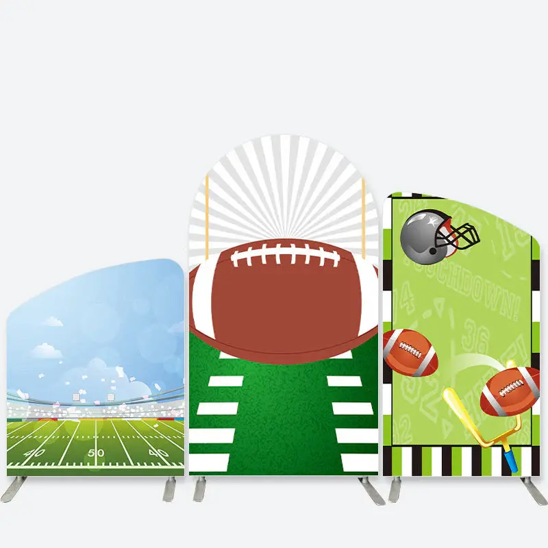 Aperturee Rugby Sport Field Birthday Arch Backdrop Kit | Round Arch Backdrop Cover | Custom Arched Wall Covers | Diy Round Ar...