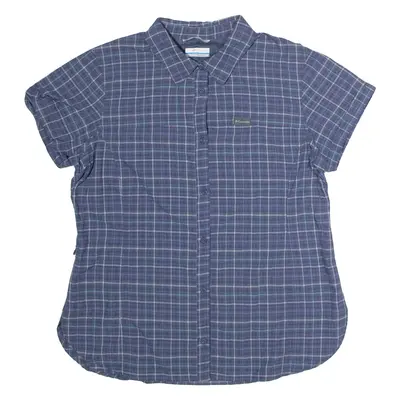 COLUMBIA Womens Shirt Blue Check L