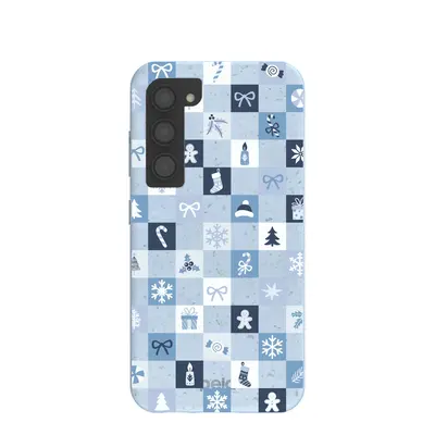 Powder Blue Winter Quilt Samsung Galaxy S23 Case