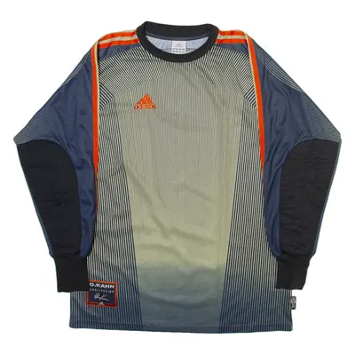 ADIDAS O-Kahn Goalkeeping Climalite Mens T-Shirt Blue Long Sleeve Crew Neck S