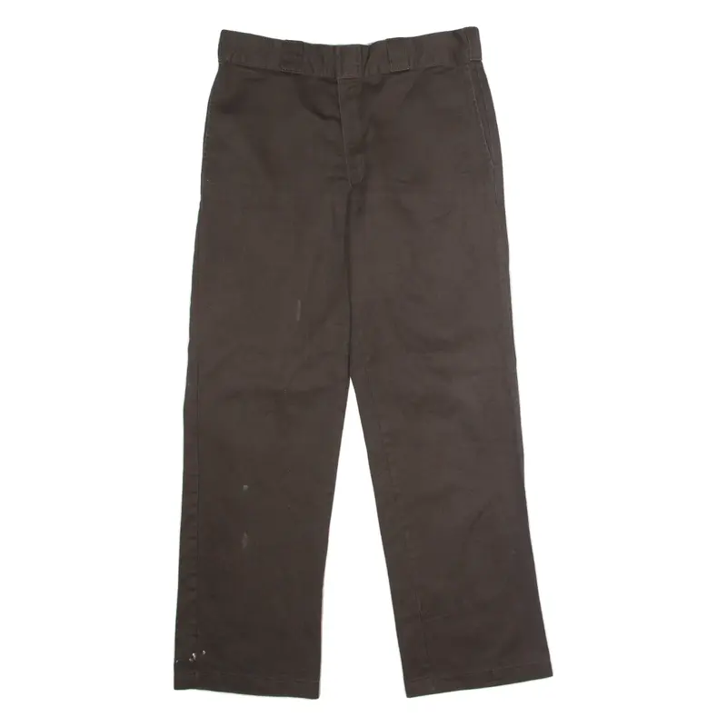 DICKIES 874 Workwear Mens Twill Trousers Brown Classic Straight W32 L30
