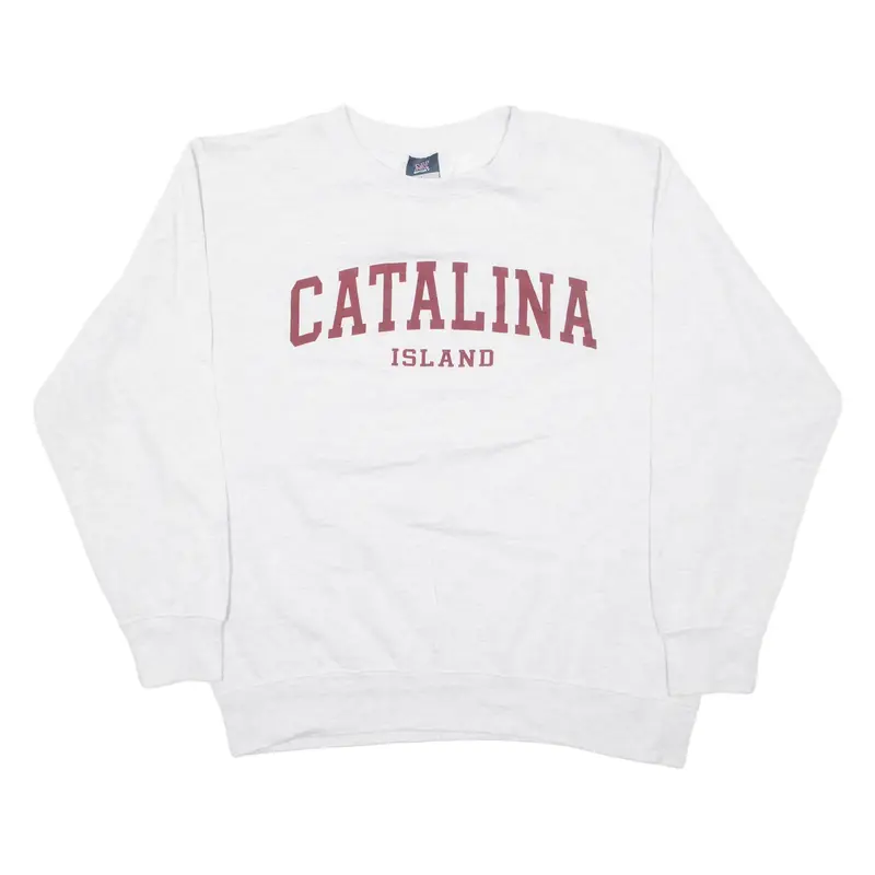 MV SPORT Catalina Island California Mens Sweatshirt Grey USA L