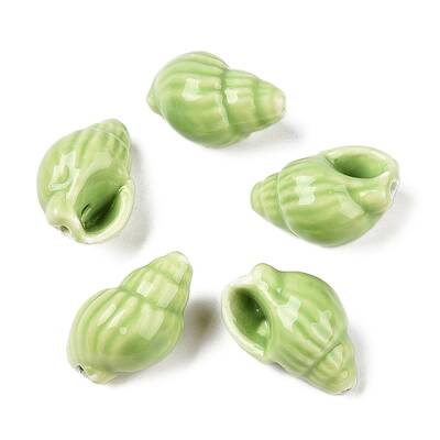 Handmade Printed Porcelain Beads Strand