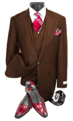 Mens Urban Wool Single Button Suit