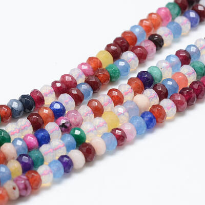 Natural White Jade Bead Strands