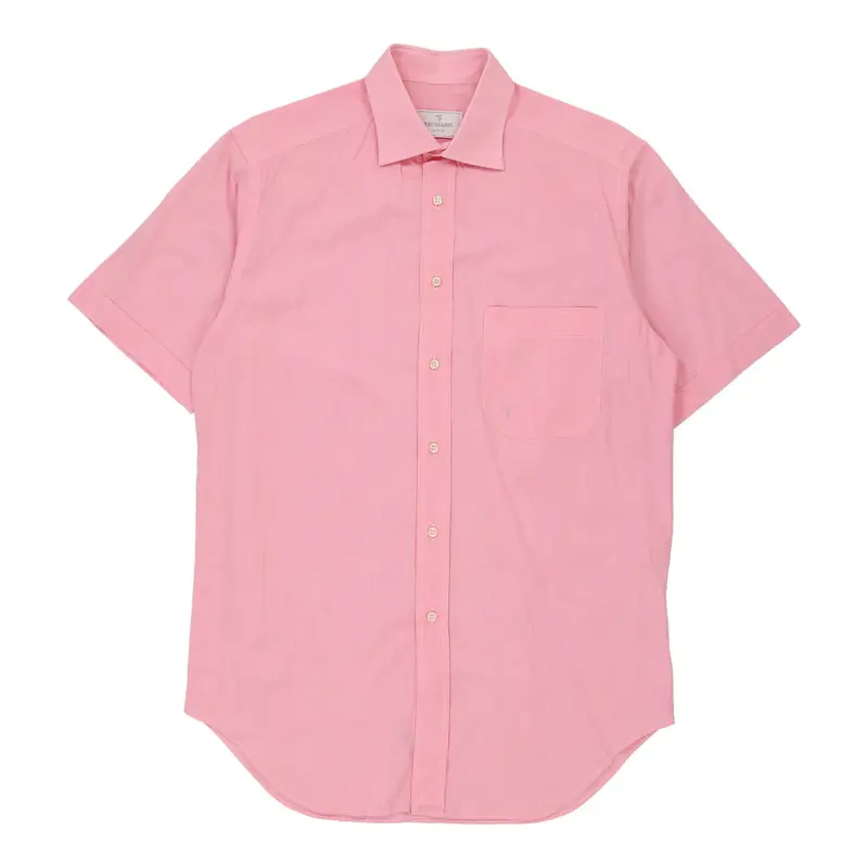 Trussardi Short Sleeve Shirt - Large Pink Cotton