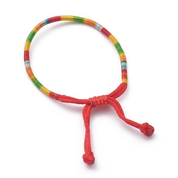 Rainbow Nylon Cord Braided Bracelets