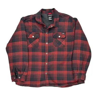 Workwear Dickies Checked Overshirt - 2XL Black Polyester | Size: xx-large