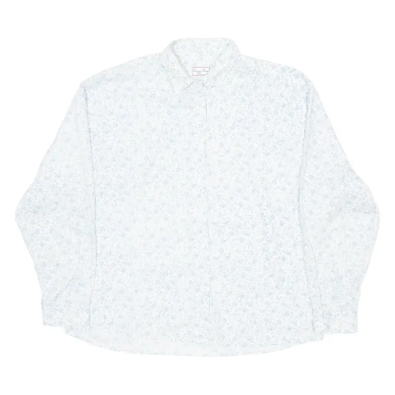 GIORGIO ROVERI DORMA Womens Shirt White Floral Long Sleeve L