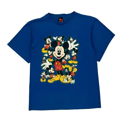 Mickey Mouse Mickey Unlimited Graphic T-Shirt - XL Blue Cotton