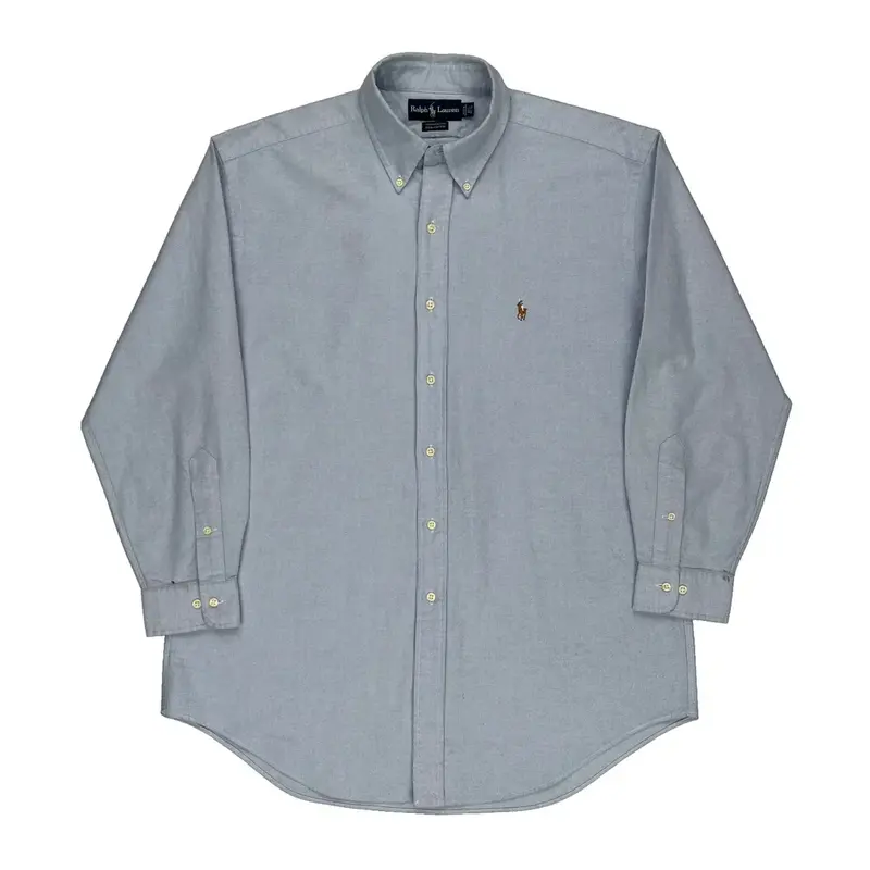 Yarmouth Ralph Lauren Shirt - Large Blue Cotton