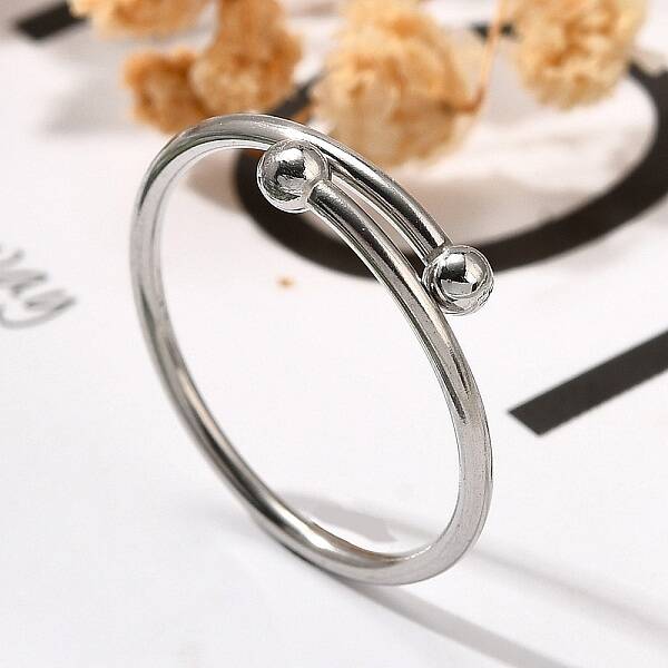 304 Stainless Steel Open Cuff Rings for Women