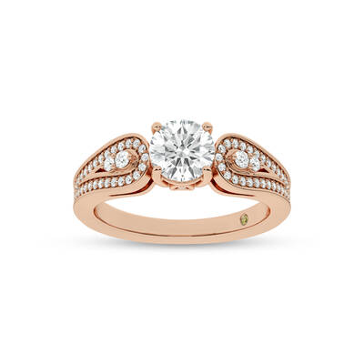 Cosma Mystical Round Lab Grown Diamond Engagement Ring | 18K Rose Gold 1 3/4 CT. TW.