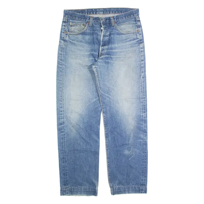 LEVI'S 501 Jeans Mens Blue Regular Straight Stone Wash W36 L30