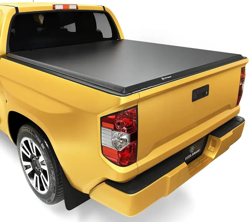 Soft Tri-Fold Truck Bed Tonneau Cover Compatible with Toyota Tundra 2022 2023 2024 2025 (Excl. Trail Edition), 5.5 ft Bed wit...