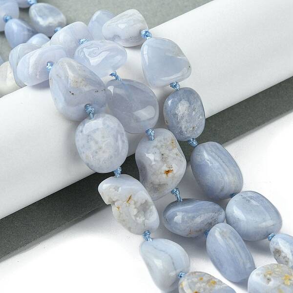 Natural Blue Lace Agate Beads Strands