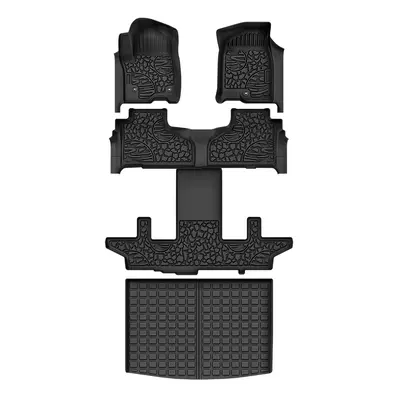 All-Weather Floor Mats & Cargo Mat for 2021-2025 Chevrolet Suburban/GMC Yukon XL, Custom Fit TPE 3-Row Seat Liners & Cargo Li...