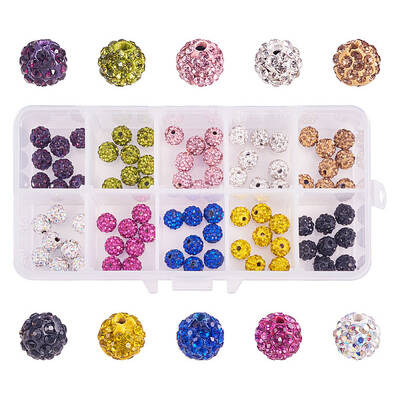 Polymer Clay Pave Rhinestone Beads