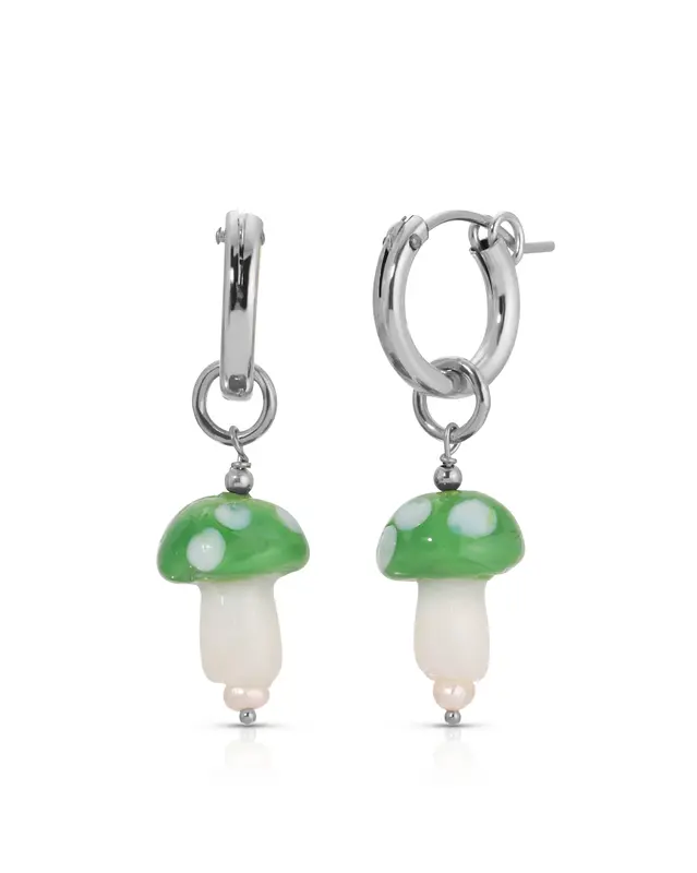 Botanik Hoops | Shade: Green | Metal Color: Silver