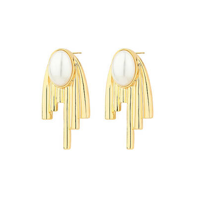 Stainless Steel with Pearl Earrings