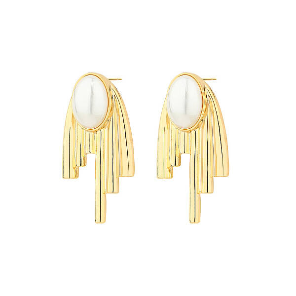 Stainless Steel with Pearl Earrings