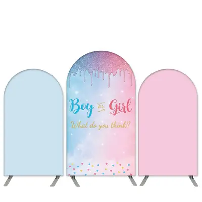 Aperturee Boy Or Girl Glitter Theme Baby Shower Arch Backdrop Kit | Custom Arched Wall Covers | Chiara Wall Backdrop Diy | Di...