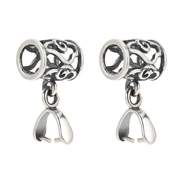 2Pcs 925 Sterling Silver Ice Pick Pinch Bails