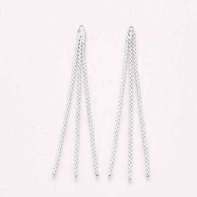 Brass Serpentine Chain Tassel Big Pendants