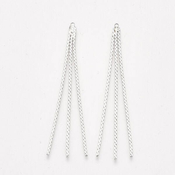 Brass Serpentine Chain Tassel Big Pendants
