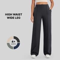 G4Free Wide Leg Pants for Women - Yoga Pants with Pockets, Soft Bottom, Loose Fit, Trendy Style, High Waisted, Flattering Cut...