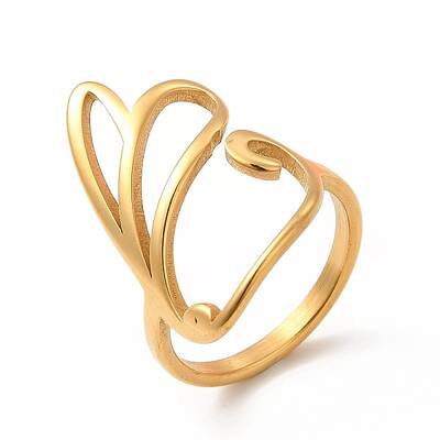 Ion Plating(IP) 304 Stainless Steel Finger Rings for Women Men