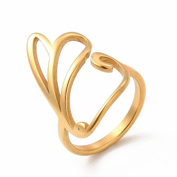 Ion Plating(IP) 304 Stainless Steel Finger Rings for Women Men