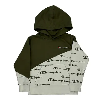 Age 5 Champion Graphic Hoodie - Small Cream Cotton Blend