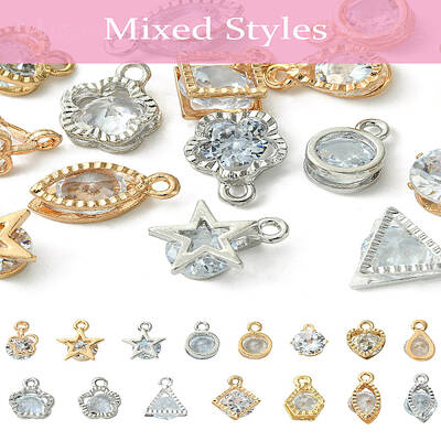 15pcs 15 Styles Alloy Charms
