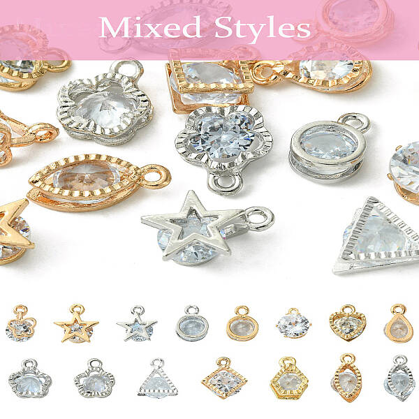 15pcs 15 Styles Alloy Charms