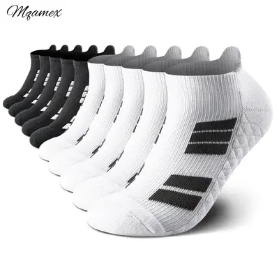 6 Pairs of Sports No Show Socks for Man and Woman, Ankle Socks with Terry Soles Offer Shock Absorption and Wear Resistance, W...